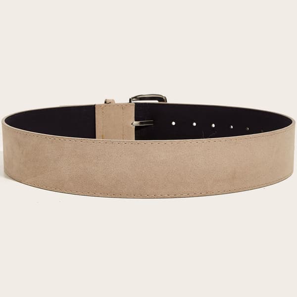 Justerbart bælte til bukser/jeans til kvinder, 103x4,8 cm, sort