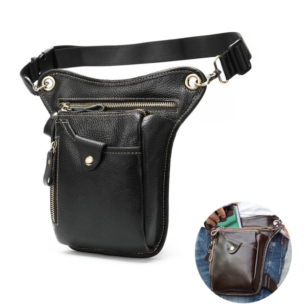 Genuine Leather Belt Bag For Men Fanny Pack Waist Bag Belt Men Leat