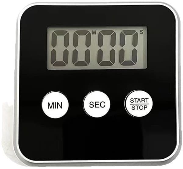 Digital kökstimer, kökstimer, Magnetisk baktimer, Väckarklocka med stativ, Multifunktionell timer, Svart
