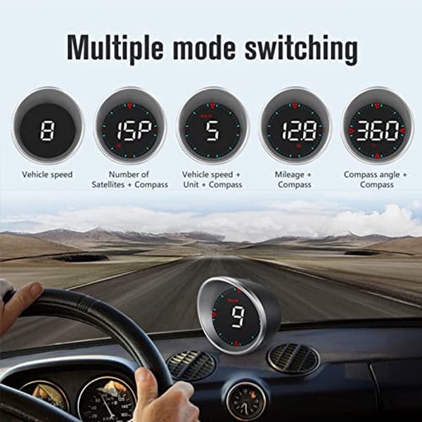 Digital head-up display hastighetsmätare - multifunktionell med larmfunktion - kompakt design