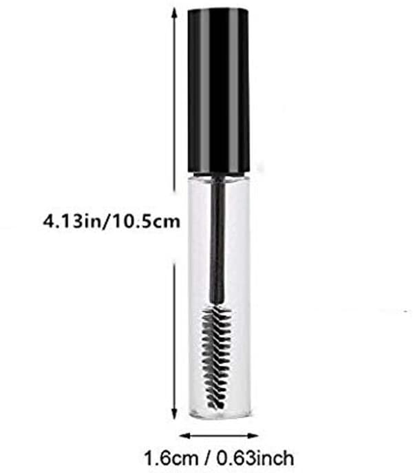 3-pack, 10 ml tomma mascara-tuber och borstar, mascaraflaskor, material för mascarakosmetika