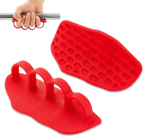 Träningshandskydd för tyngdlyftning (2 delar), halkfritt för handskydd, lämpligt för hantlar, marklyft och pull-ups, grå.