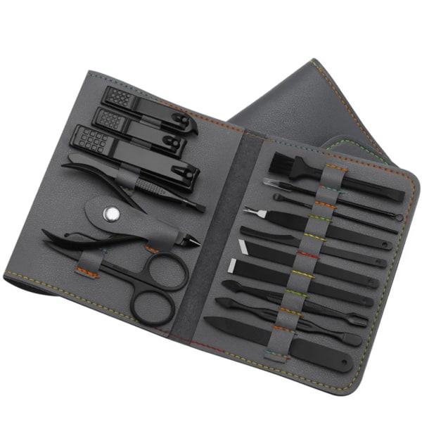 16 st/set Nagelklippare Trimmer Örontipp Skötselset Manikyrset Dekoration Fötter Tå Manikyrset med Väska