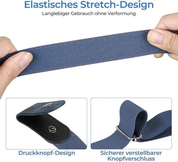 ING Uspente belte - 4-delt sett - 3 cm bredt