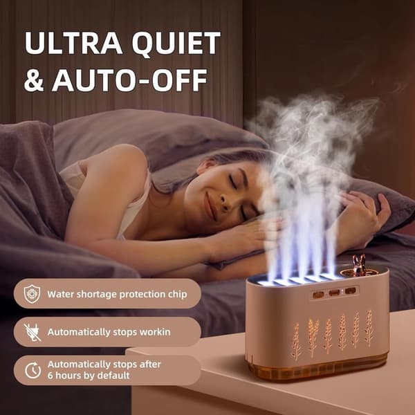 ING Stemmestyrt luftfukter, stillegående aroma diffuser med sprayer for soverom