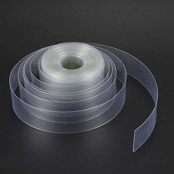10 meter 23 mm bred PVC krympslang, transparent, för 1 x AA-batteri