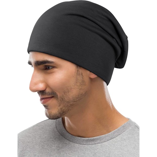 2 kpl Klassinen Pipo Miehille Naisille Unisex Löysä Neulotu Pipo Pitkä Pipo Talvelle Musta black