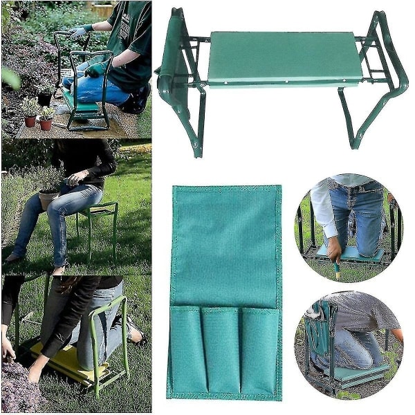 Garden storage Garden kneeling mat Bench Tool bag. Garden Bench Tool Bag Seat Sturdy Protects Knees For Outdoor Gardening (...