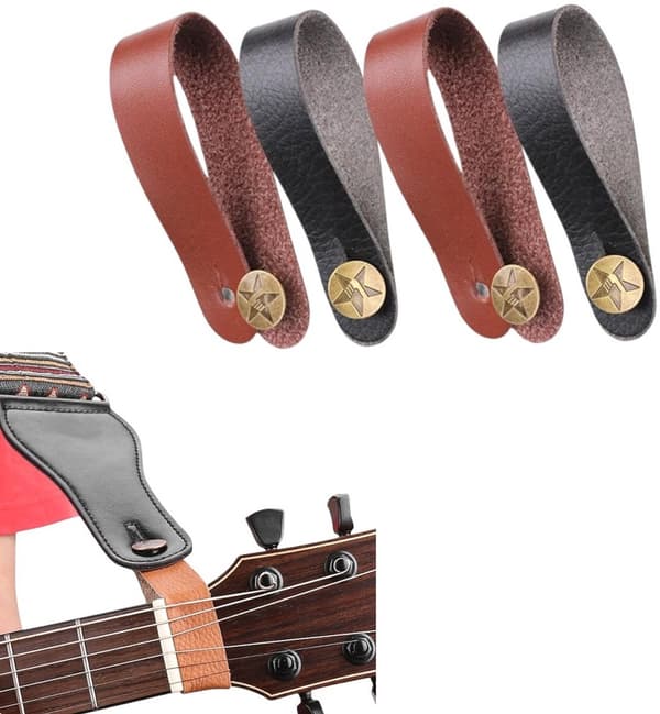 4-delad ukulele gitarrbandsknoppar, knoppadapter - 21cm (brun + svart)
