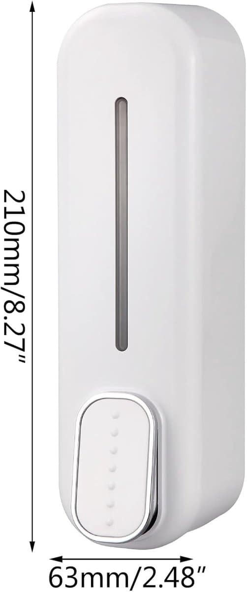300 ml vægmonteret manuel sæbedispenser (sort), shampoo- og brusegeldispenser, badeværelse/hotelkøkken