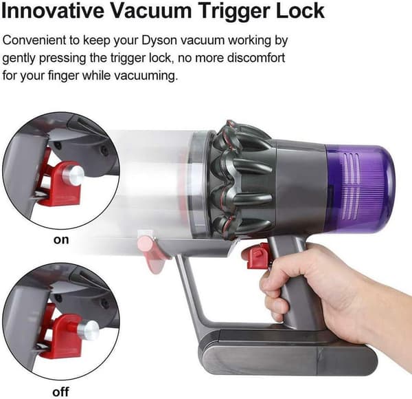 Lämplig för 2-pack Trigger Lock Strömbrytare för Dyson V6 V7 V8 V11 V10 Robotdammsugartillbehör