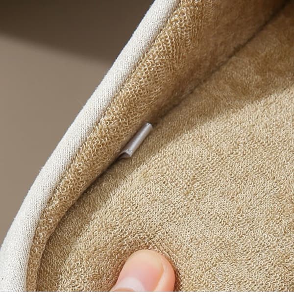 Fleecetofflor, storlek 45, tysta och mjuka, beige.