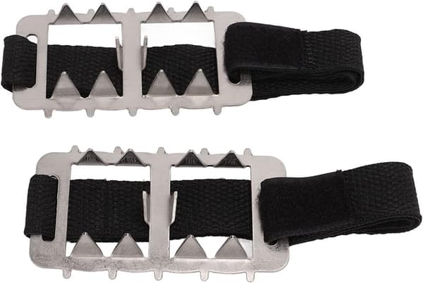 ING 10 Tænder Snesko Pigge Issko til Sko Anti-slip Trækkraft Rustfrit Stål Polyester Materiale Med Holdbart Design Til Vandrestøvler