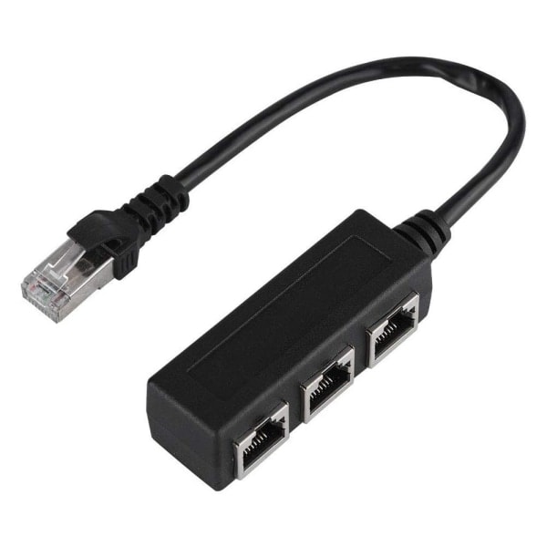 RJ45-jakaja 1 urosliitäntä 3 naarasliitäntään Ethernet-jakajan jatkojohto