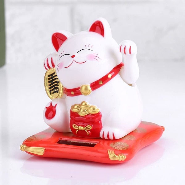Maneki Neko - Delaman Aurinkovoimalla Toimivat Onnenkissan Liikkuva Käsi