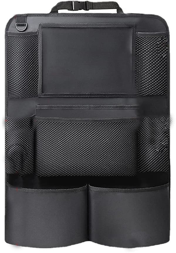 2-delt sett - Biltilbehør - Oppbevaringsmatte for baksete - Bilorganiseringsmatte - Bilmatte for barn - Oppbevaringsmatte for baksete - 65*45 cm - Svart