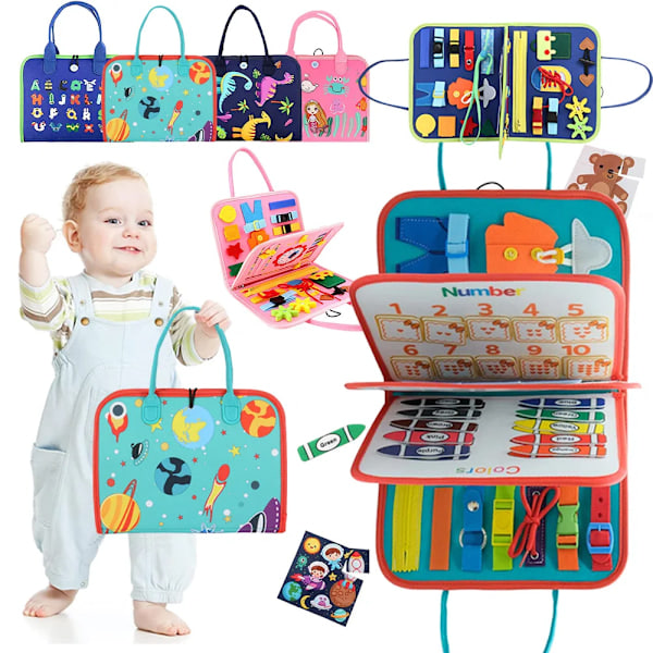 Montessori-aktiviteettilevy taaperoille, aistioppimista, koulutus lapsille, Finmoto Pink Mermaid