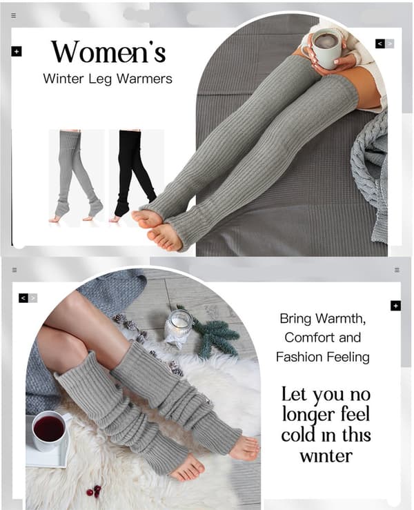 1 par over-the-knee strømper - Efterår/vinter varme strømper - Lange over-the-knee strømper - Yoga strømper - Lårstrømper - 90cm Grå