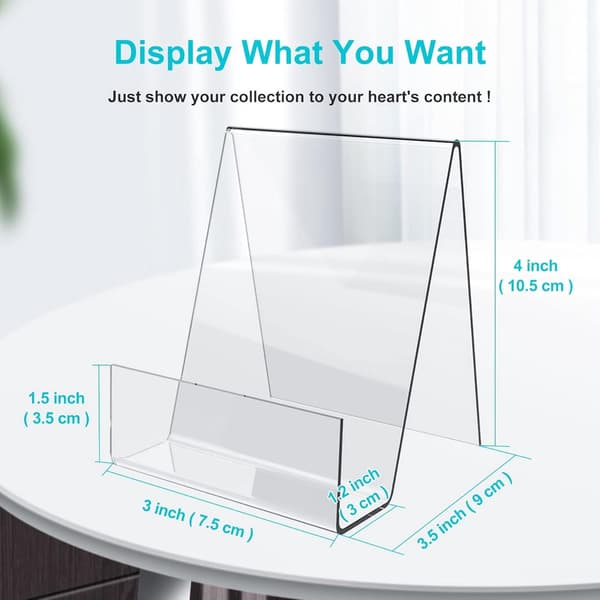 ING 6-delt - 10 cm - Klar Akryl - Display Stand - Staffeli