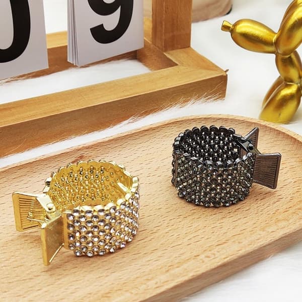 Hårklämmor med strass för hästsvans, 3-pack, halkfria.