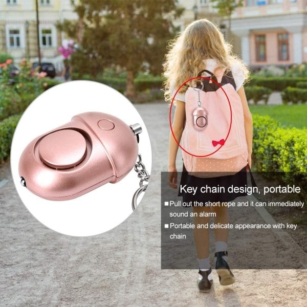 130dB Rose Survival Henkilökohtainen turvahälytin, 54x40mm Turvallisuussireenin naiset