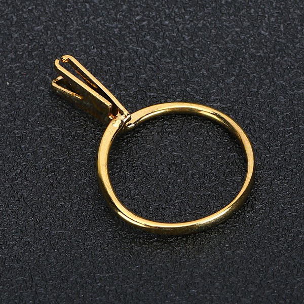 Professionell Diamant Hållare Ädelstenar Fjäder Spets Klo Ring Smycken Display Tillbehör Gul (Lång)