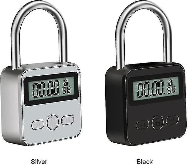 Smart Tidlås, 99 Timer Max Tidlås med LCD-skjerm Multifunksjonell Elektronisk Resetidsur AY -t