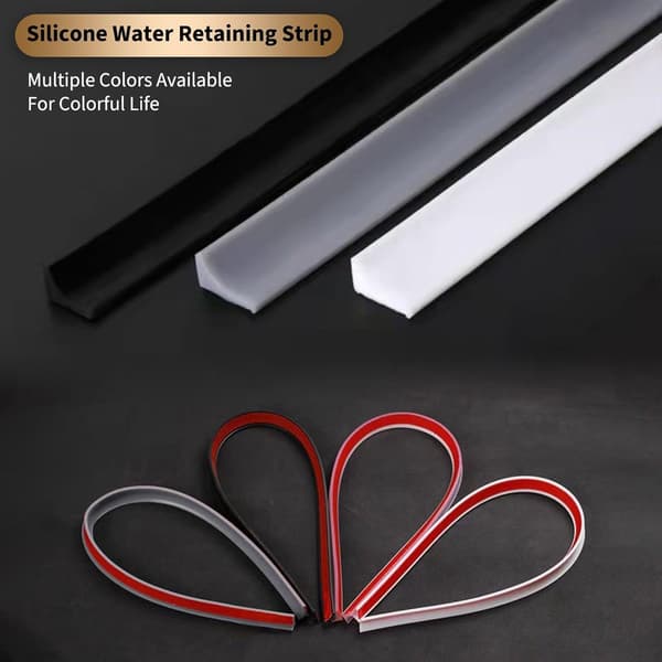 ING 2-meters (hvit) dusjterskel - vanntett stripe