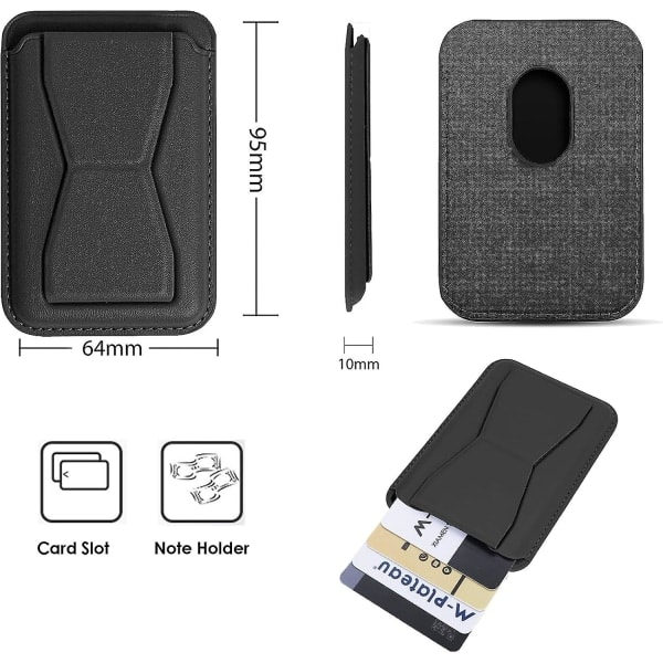 MagSafe Kortlomme Magnetisk Stativ Lærtelefonlomme Finger G
