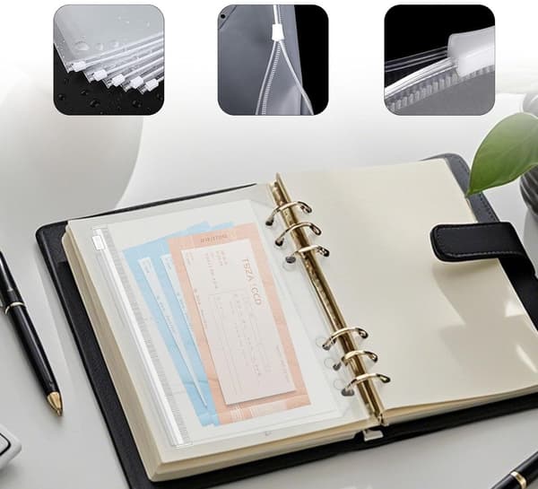 ING Transparente dokumentmapper, vanntette, sett med 20, A5-format