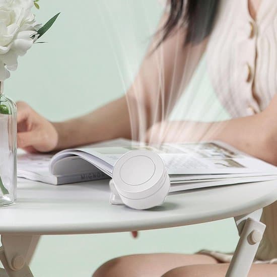ING Luftkølet radiator - Mini ventilator genopladelig via USB - Bærbar ventilator