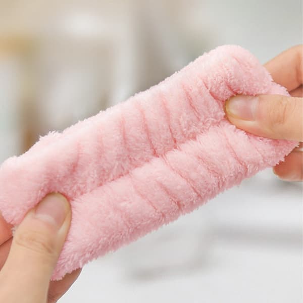 Håndleddsvarmere - Håndklehåndleddsvarmere - Mikrofiber - 4 stk (2 par) - Hvit - Rosa