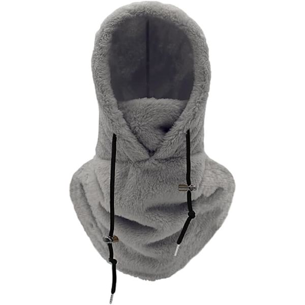 Sherpa Hette Ski-maske Varmer Opplevelsen av Varme på Skitur Unisex Varmt Ski-hette skjerf Polyester Ulike Farger, Grå Grå Gray
