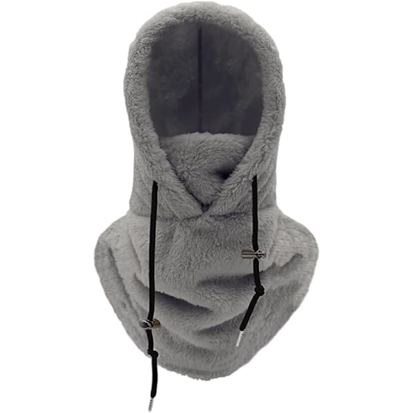 Sherpa-huppu Ski-naamio Lämpökokemus Hiihtomatkalla Unisex Lämmin Ski-huppu Huivi Polyesteri Eri Värit, Harmaa Harmaa Gray