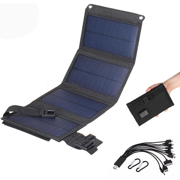 20W USB 5V Solpanel - med USB-laddare