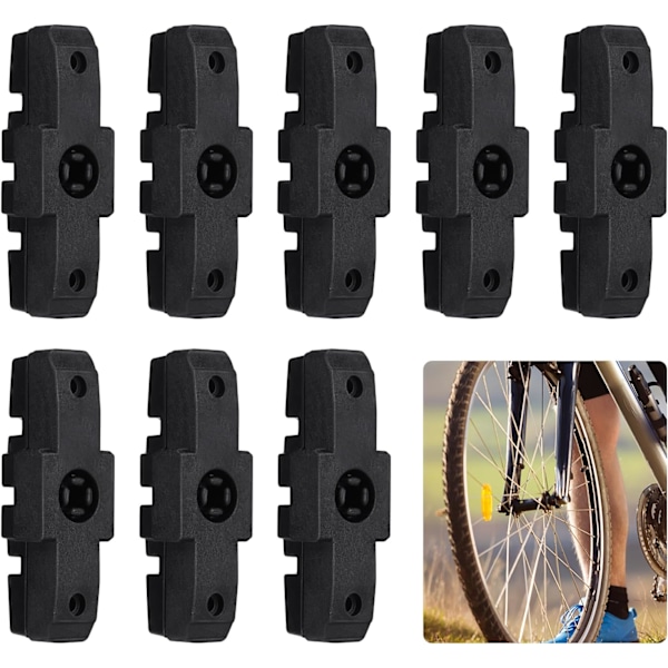 8 pieces brake shoes for Magura, black brake shoes, bicycle, low-noise brake pads HS11/HS22/HS33/HS24 Black