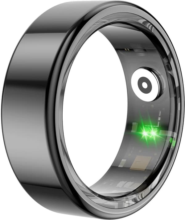 ING Smart Ring Helse Tracker, Bluetooth Fitness Tracker Ring med Søvnmonitor, Skritteller, Video Scrolling, Kamera Fjernkontroll, IP68 Vanntett