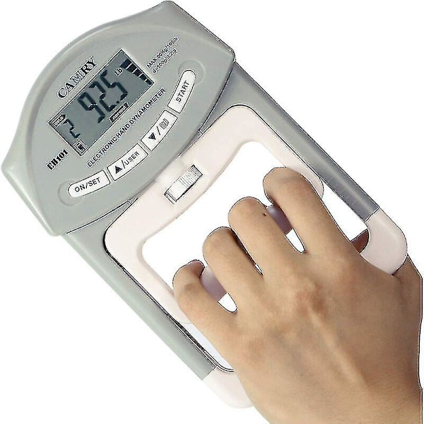 Camry Digital Grip Strength Tester Dynamometer Automatisk Registrering 200 Lbs/90 Kg 19.5*12.5*3m (Grå)fonepro