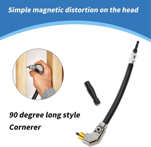 Magnetisk bitsholder - Fleksibel bitsholder - Bitsholder - Universell bitsholder - Bitforlenger vinkeladapter - Bitsholderforlenger - Fleksibel