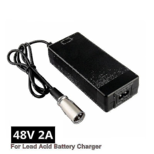 48V 2A blybatterilader til 57,6V blybatteri elcykel scootere motorcykel lader 3-polet XLR-stik