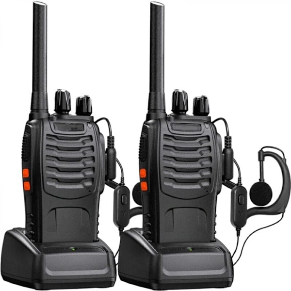 Baofeng Walkie Talkie Lång Räckvidd Uppladdningsbar Professionell 16 Kanaler PMR Walkie Talkies Radio, med Öronsnäcka, USB Laddare, Batteri (1 Par)