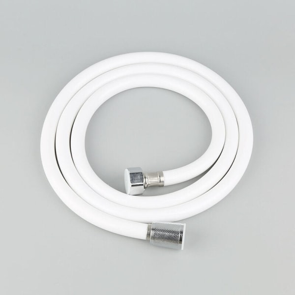 Silicone shower hose, resistant to high temperatures and water leaks, kink-proof and tangle-free - white,