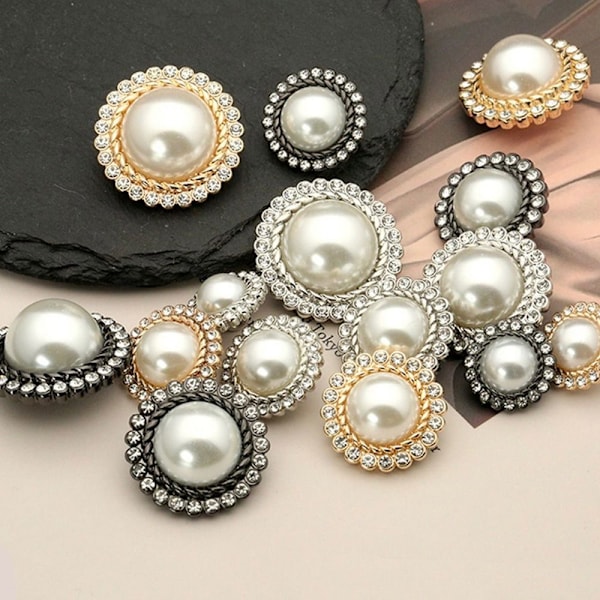 10 stk Perleknapper Klædeknapper SØLV 23MM 10ST sølv sølv silver 23MM10pcs-10pcs