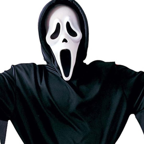 Scream Kostym Vuxen, Scream Halloween Spökkostym med Scream Mask Cosplay Festkläder L