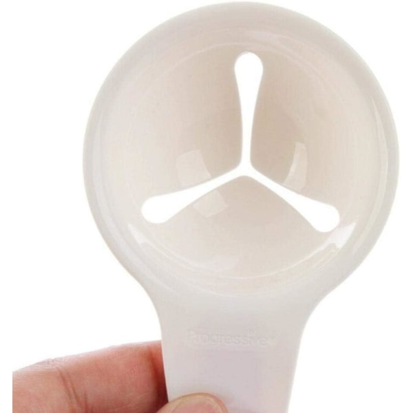 Mini Äggulans Vitseparerare, Vit Plast Silikon Äggseparator för Matlagning