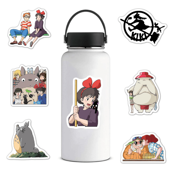 Studio Ghibli Klistremerkesett, 100 stk Vinyl Vanntette Anime Klistremerker For Laptop Skateboard Vannflaske For Barn Voksne