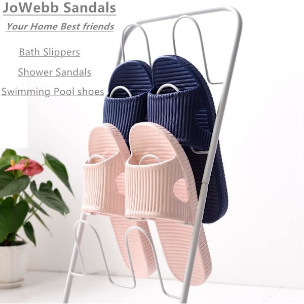 Unisex Slip-On Tøfler - Anti-Skridsikker Letvægts Brusebadssandaler, Hjemmeflip-Flops til Indendørs, Have, Pool, Grå, UK 6/7