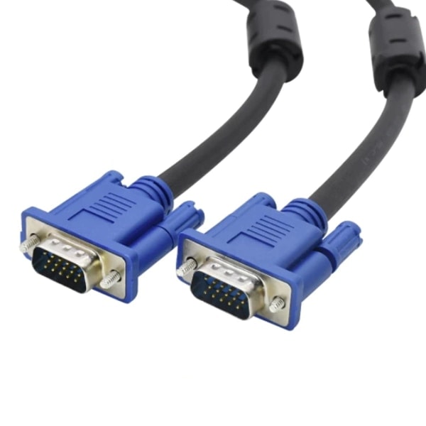 VGA til VGA-kabel 1,5 m 15-pin 1080p Full HD SVGA/VGA Hann til Hann Monitor Forlengelseskabel for Datamaskin PC Bærbare datamaskiner TV Projektorer ([...