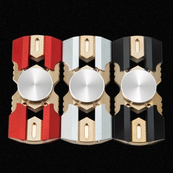 Hand Spinner Fidget Leksaker Ren Koppar Metall Fingertopp Gyro EDC Metall Två Sidor för Vuxna Barn Antistress Coll MEKANISKA VAPEN