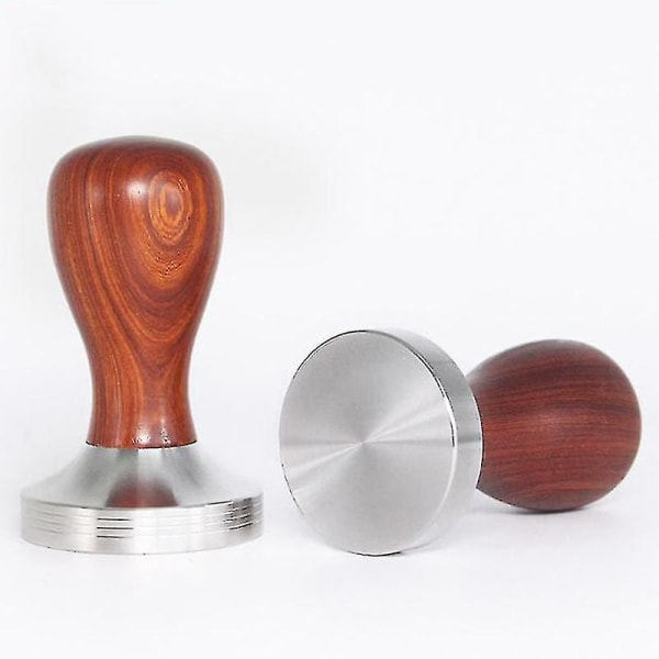 49,7 mm kaffepress V4 - Fjäderpress - Barista-tillbehör - Espressopress med dyna för Rok espressomaskiner - Platt botten[HK]